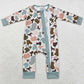 Baby Infant Boys Rompers Camo Dogs Duck Bamboo Zip Rompers LR1387