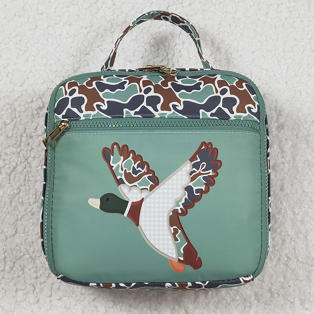 Baby Kids Bags Mallard Ducks Green Lunch Dinnder Picnic Boxes BA0270 11.6