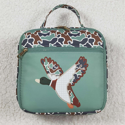 Baby Kids Bags Mallard Ducks Green Lunch Dinnder Picnic Boxes BA0270 11.6