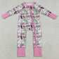 Baby Girls Rompers Cactus Cowgirls Western Zip Rompers LR2945 12.31