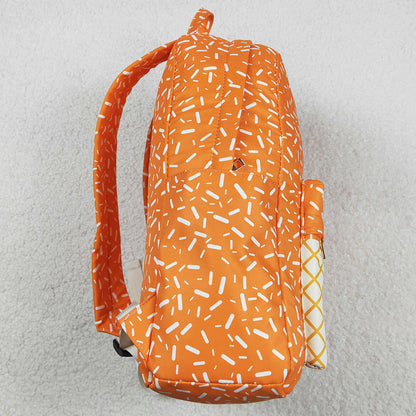 Baby Kids Backpacks Orange Drip Sprinkles Team Zipper School Back Bags BA0339 11.22