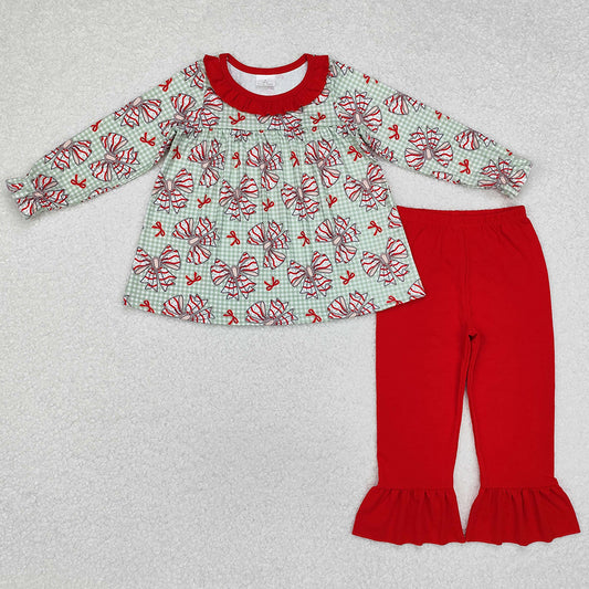 Baby Girls Clothes Christmas Cake Tunic Tops Ruffle Pants Clothes Sets GLP2051