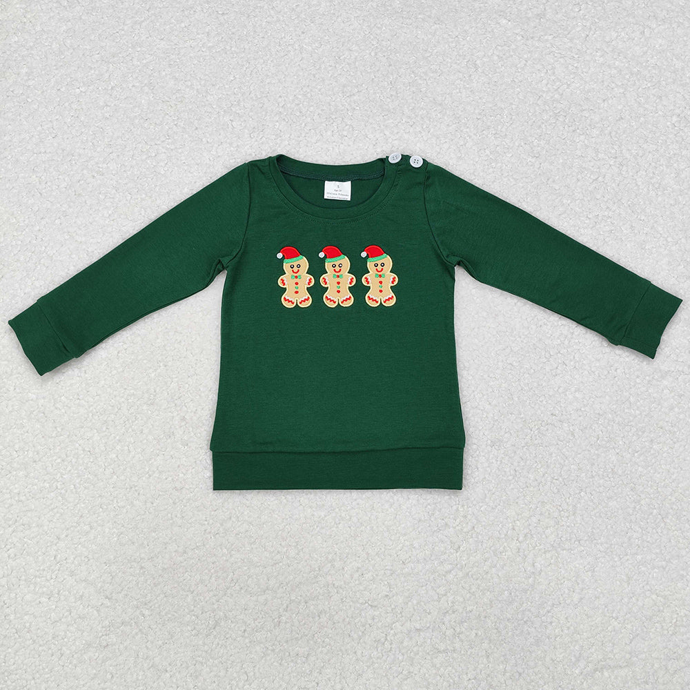 Baby Boys Clothes Top Christmas Gingerbread Long Sleeve Tee Shirts Tops BT0817