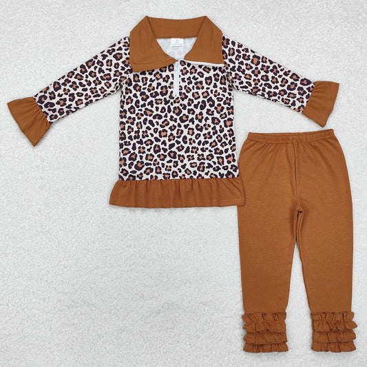 Baby Girls Clothes Leopard Zip Top Icing Legging Outfits GLP1845