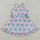 Baby Girls Dress Pink Strap Green Bows Yoga Ruffle Knee Length Dresses GSD2293 5.23