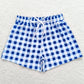 Baby Boys Trunks Summer Blue Checkered Trunks Swimsuits Swimwear S0232