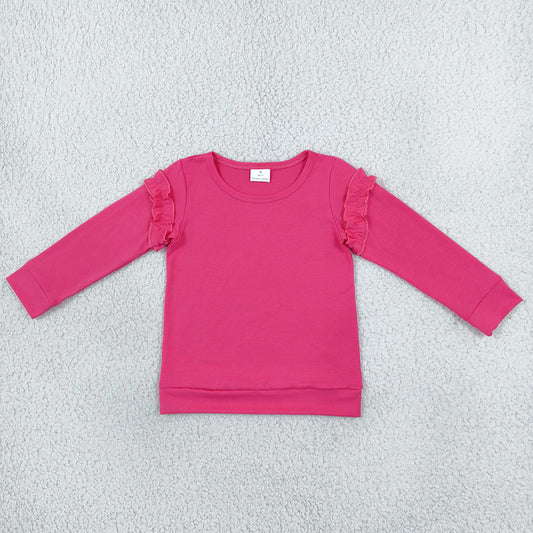 Baby Girls Hot Pink Long Sleeve Cotton T-shirts Tops GT1951