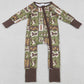 Baby Boys Clothes Camo Ducks Checked Hunting Zip Convertible Rompers LR2949 12.31