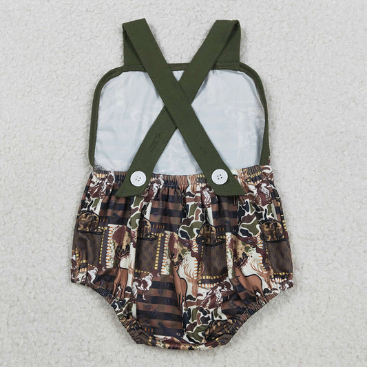 Baby Boys Rompers Strap Southern Deer Hats Camo Hunting Rompers SR3927