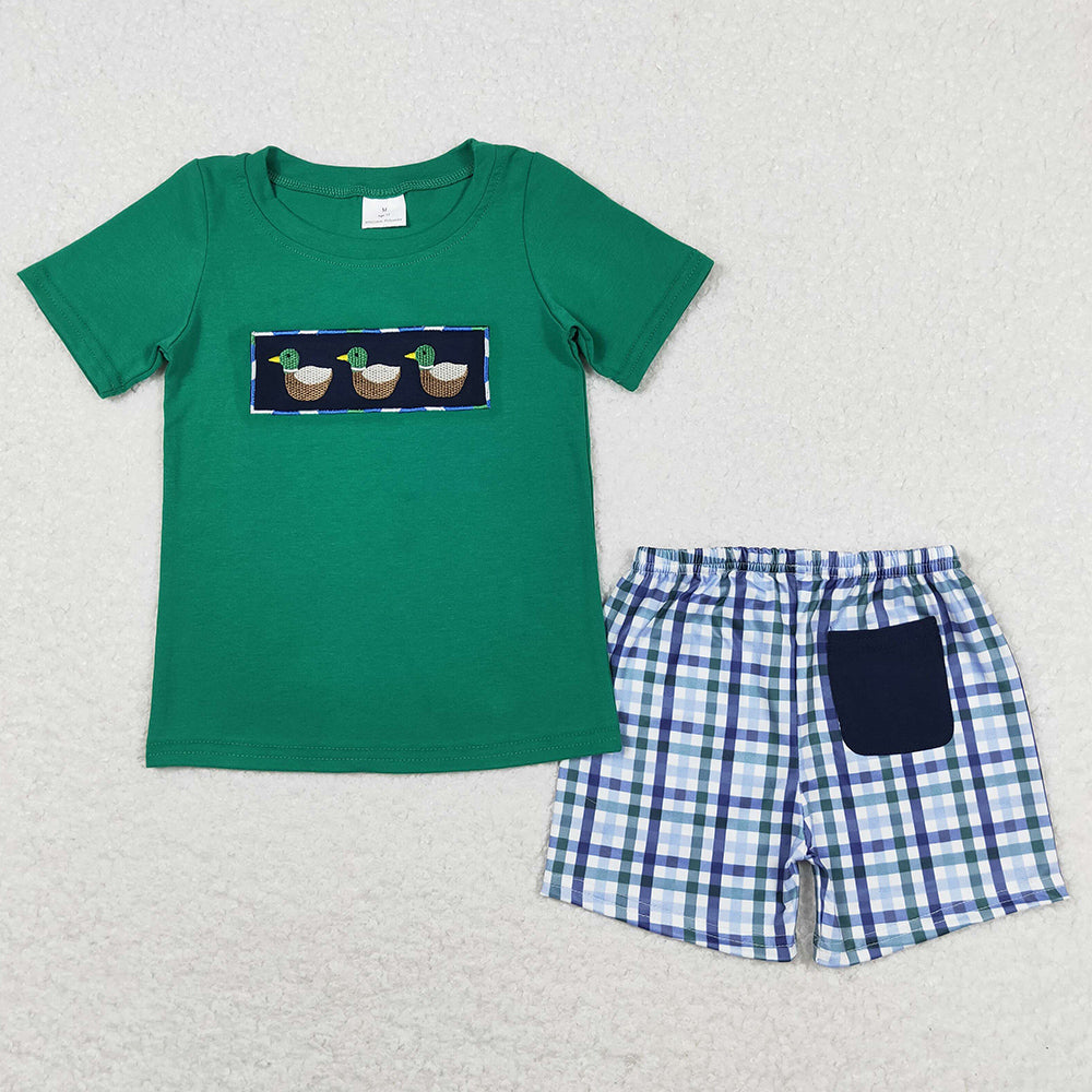 Baby Boys Clothes Duck Short Sleeve Shirts Summer Shorts Sets BSSO0589