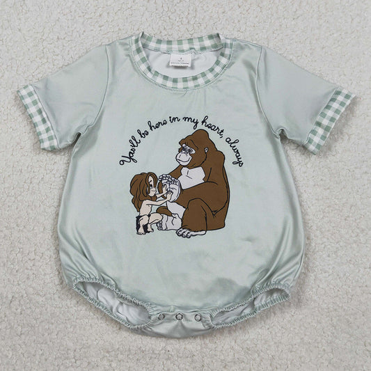 Baby Boys Rompers Short Sleeve Cartoon Monkey Rompers SR3588