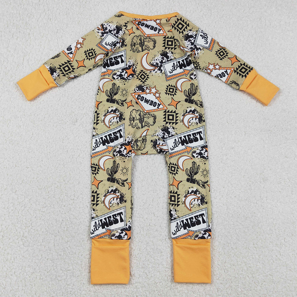 Baby Boys Rompers Aztec Cactus Wild West Western Two Way Zip Convertible Rompers LR2942 1.2