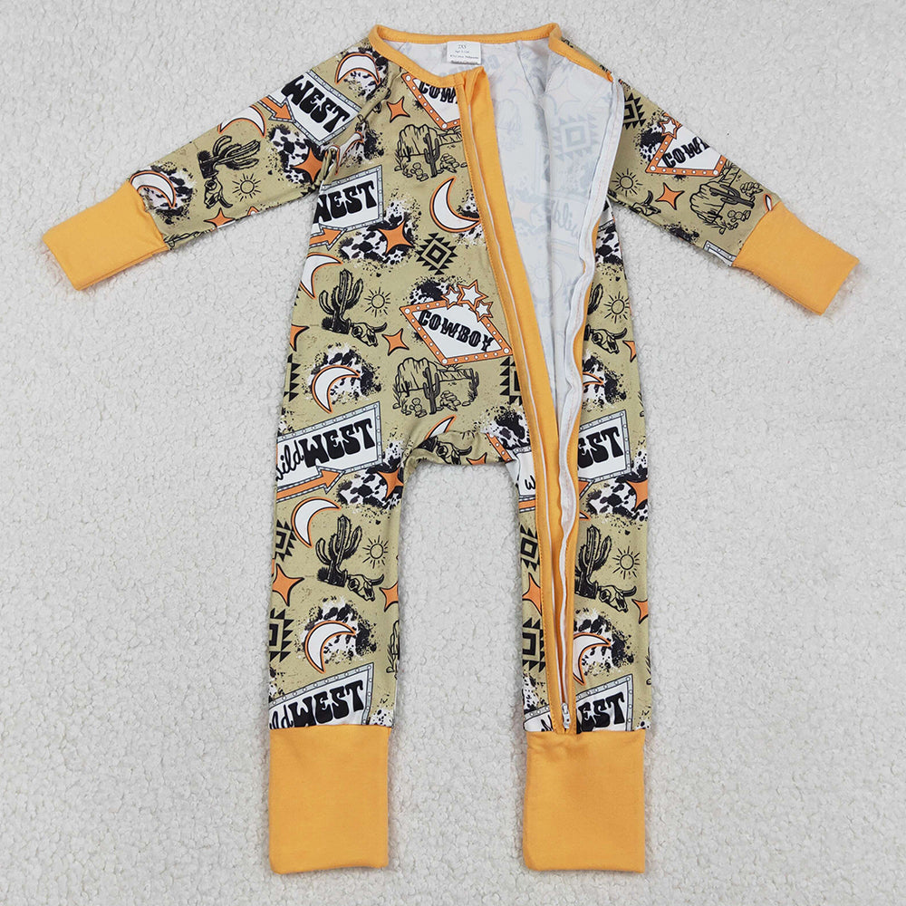 Baby Boys Rompers Aztec Cactus Wild West Western Two Way Zip Convertible Rompers LR2942 1.2