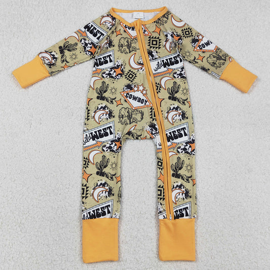 Baby Boys Rompers Aztec Cactus Wild West Western Two Way Zip Convertible Rompers LR2942 1.2