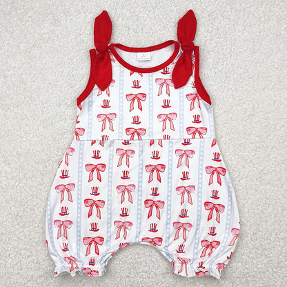 Baby Infant Girls Rompers 4th Of July Bows Hats Rompers SR2765 4.9