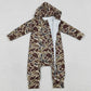 Baby Boys Rompers Southern Dark Brown Camo Hoodie Two Way Zip Convertible Rompers LR2826 1.2