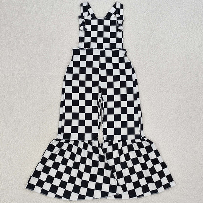 Baby Girls Jumpsuits Black Checkered Straps Jumpsuits SR2111 3.10