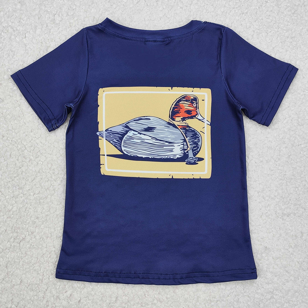 Baby Boys T-shirts Navy Mallard Duck Hunting Tee Shirts Tops BT1083