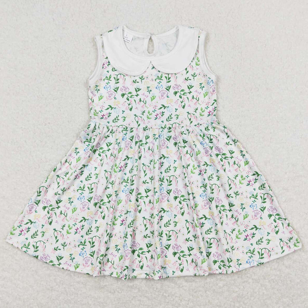 Boutique Baby Girls Dress Sleeveless Floral Knee Length Dresses GSD0885