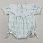 Baby Girls Rompers Smocked Bows Flowers Checked Ruffle Rompers SR3487