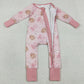 Baby Girls Rompers Pink Hats Baseballs Team Zip Rompers LR2967 1.2