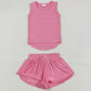 Sibling Baby Girls Yoga Clothes Sleeveless Colorful Yoga Vests Top Ruffle Shorts Sets 5.28