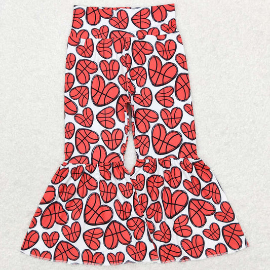 Baby Girls Pants Toddler Basketball Hearts Bell Pants P0389