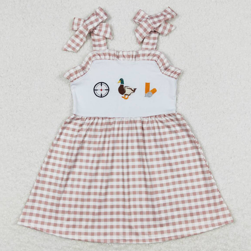 Summer Baby Girls Dress Duck Straps Knee Length Dresses GSD0817