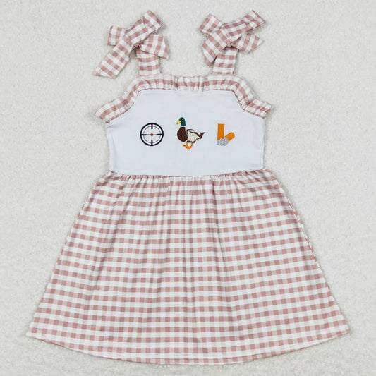 Summer Baby Girls Dress Duck Straps Knee Length Dresses GSD0817