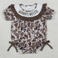 Baby Girls Rompers Embroidery Mama's Bestie Southern Brown Camo Ruffle Rompers SR3888