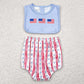 Baby Boys Rompers Sleeveless Flags Red Stripe Stars 4th Of July Rompers SR3049 5.1