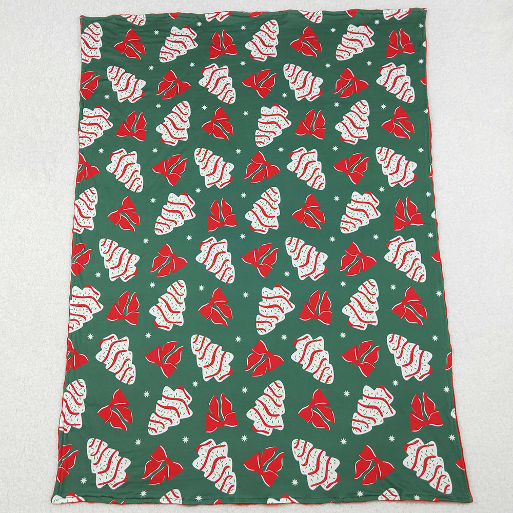 Baby Kids Children Blankets Christmas Tree Cake Bows Minky Blankets BL0172 10.14