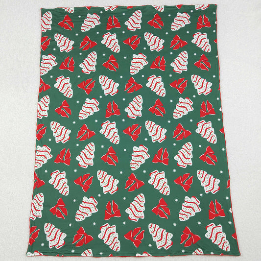Baby Kids Children Blankets Christmas Tree Cake Bows Minky Blankets BL0172 10.14