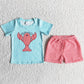 Fashion Toddler Baby Boy Clothes Set Summer Lobster Boys Boutique Outfits A8-3 4.28
