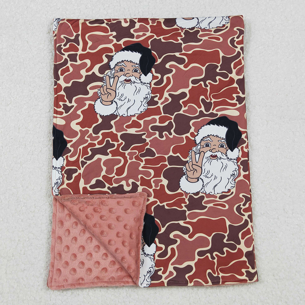 Baby Kids Children Blankets Camo Christmas Santa Minky Blankets BL0162 10.14