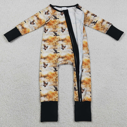 Baby Boys Rompers Ducks Hunting Two Way Zipper Convertible Rompers LR2986