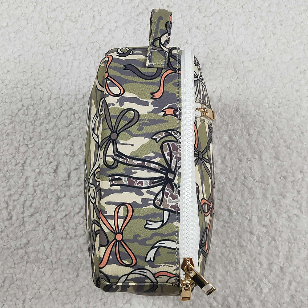 Baby Kids Bags Southern Olive Camo Bows Lunch Boxes Bags BA0393