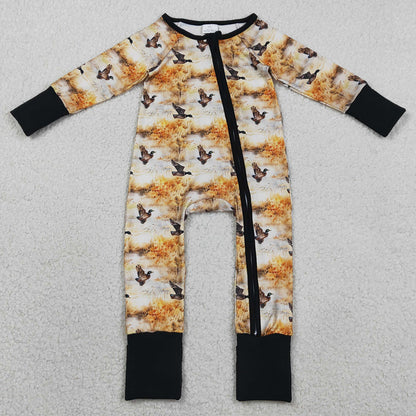 Baby Boys Rompers Ducks Hunting Two Way Zipper Convertible Rompers LR2986