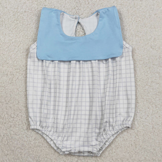 Baby Boys Rompers Sleeveless Blue Checked Rompers SR3751
