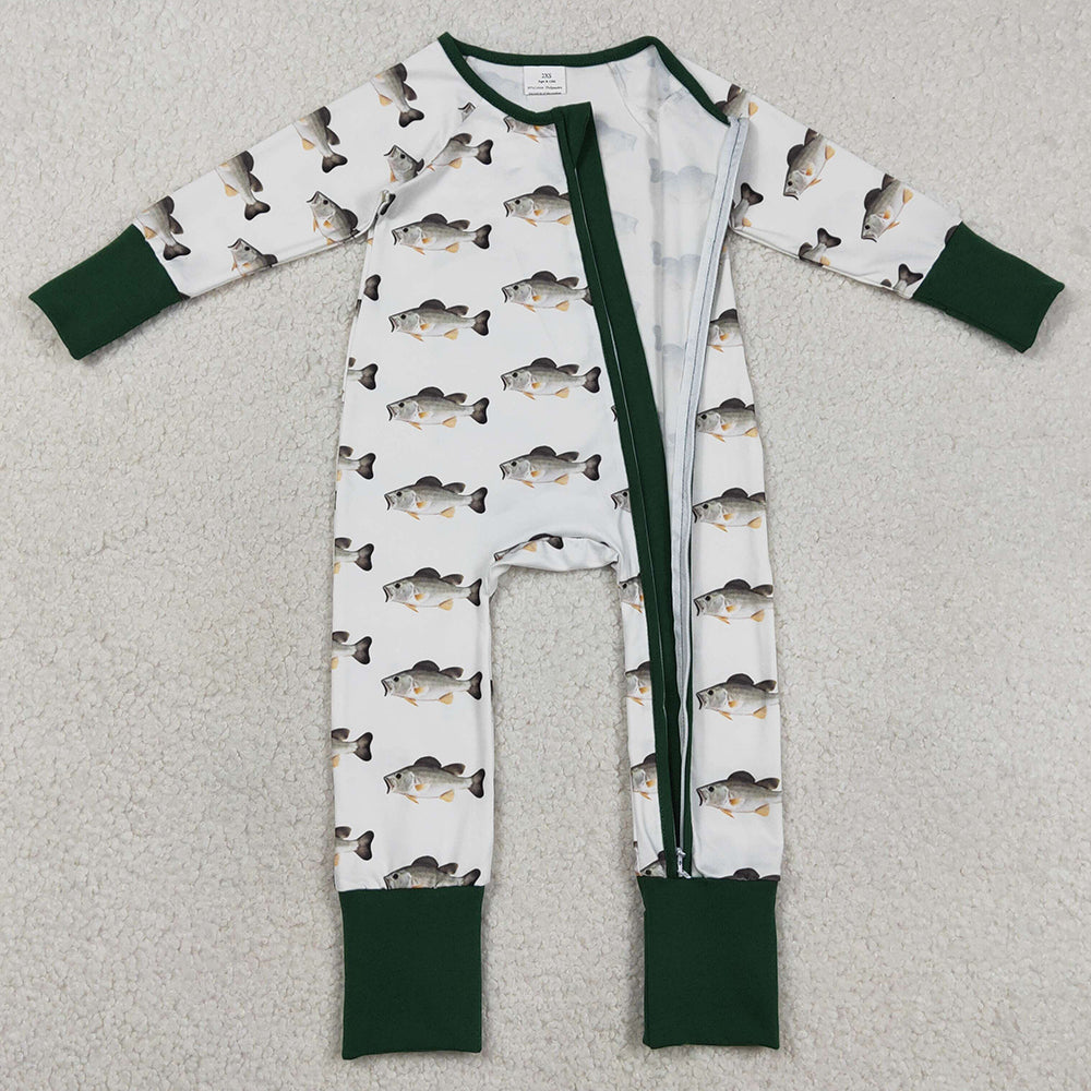 Baby Boys Rompers Fishing Hunting Two Way Zip Convertible Rompers LR2531