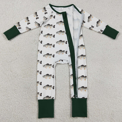 Baby Boys Rompers Fishing Hunting Two Way Zip Convertible Rompers LR2531