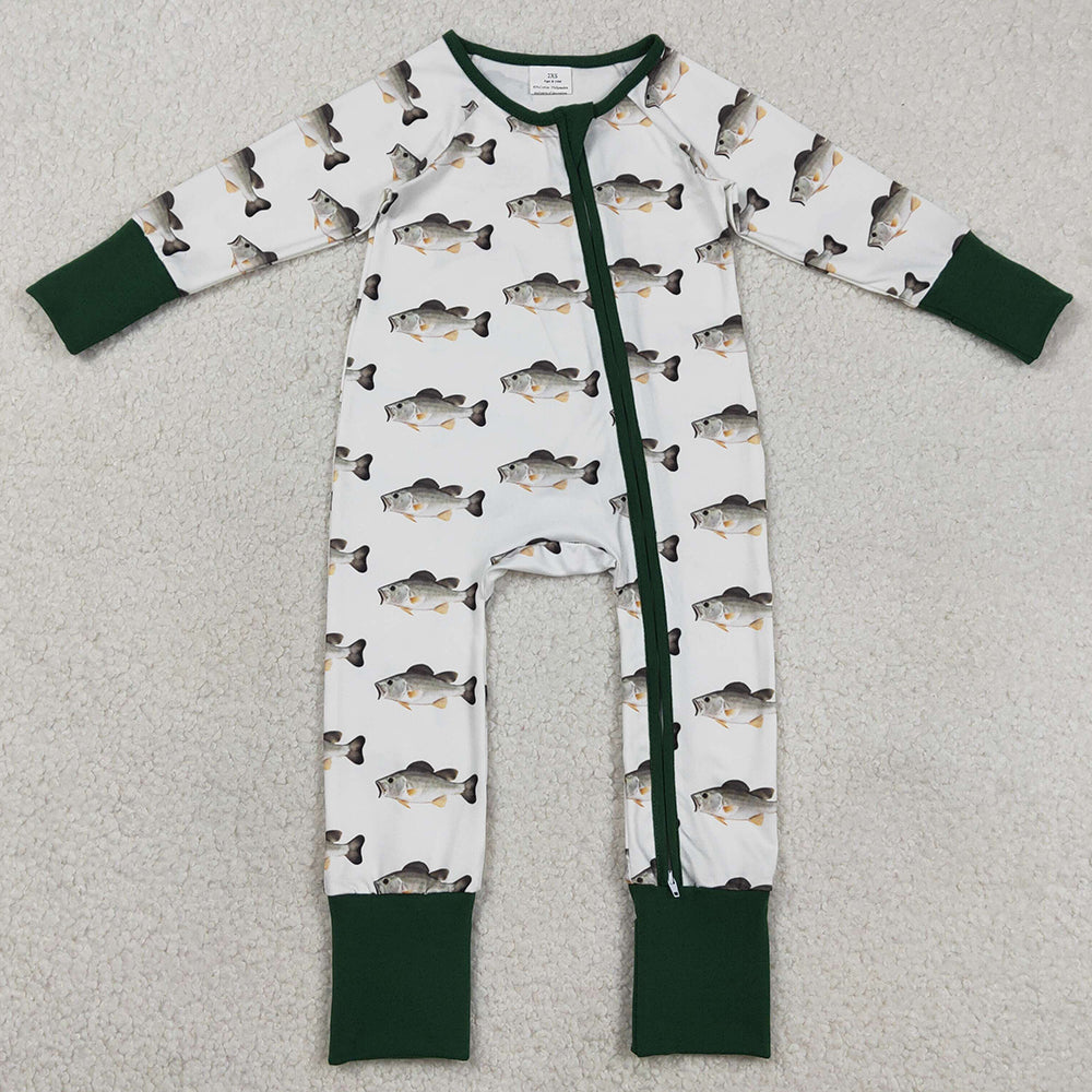 Baby Boys Rompers Fishing Hunting Two Way Zip Convertible Rompers LR2531
