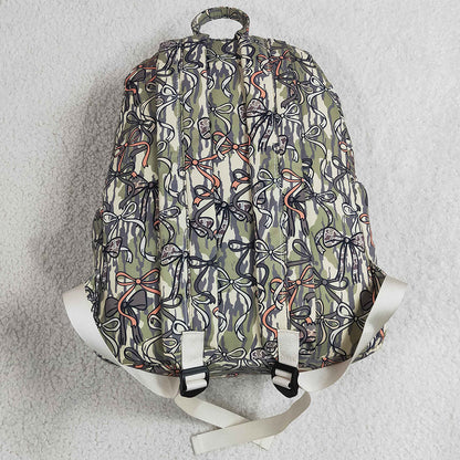 Baby Kids Backpacks Southern Olive Camo Bows School Back Bags BA0394