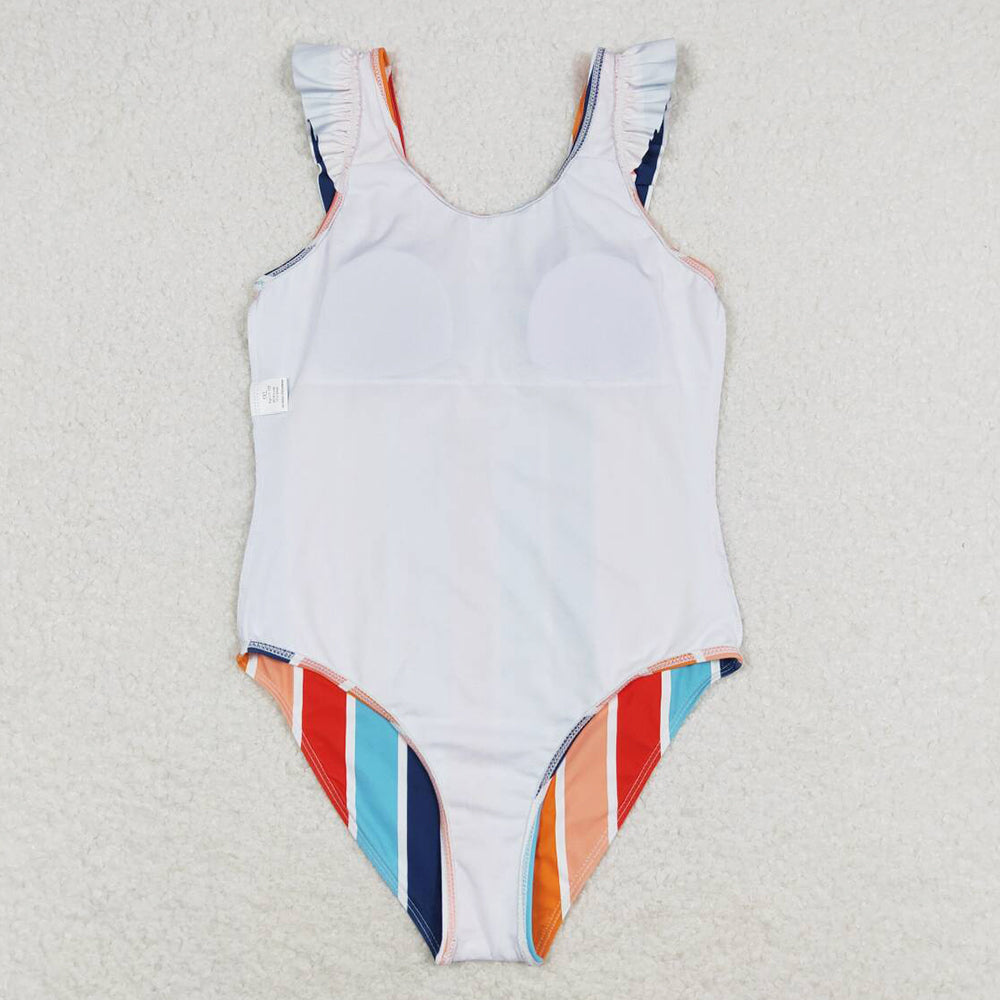 Baby Girls Swimsuits Summer Stripes Sleeveless One Piece Swimsuits S0341