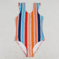 Baby Girls Swimsuits Summer Stripes Sleeveless One Piece Swimsuits S0341