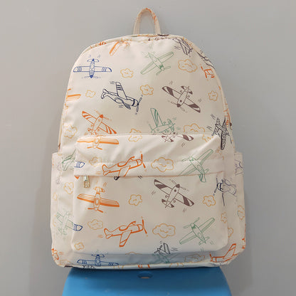 Baby Kids Colorful Planes Clouds School Backpack Back Bags BA0220