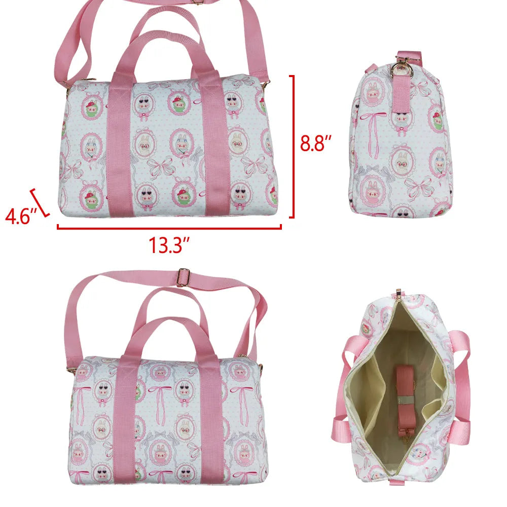 Baby Kids Girls Pink Heart Bow Small Duffel Bag BA0301 4.29