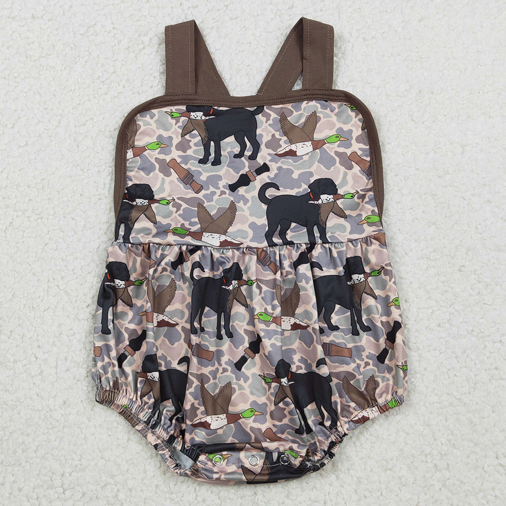 Sibling Baby Rompers Boys Strap Southern Camo Hunting Rompers