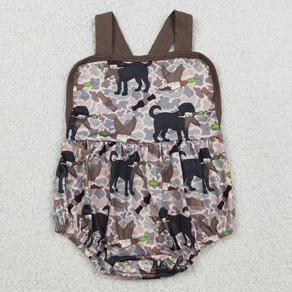 Sibling Baby Rompers Boys Strap Southern Camo Hunting Rompers