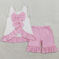 Baby Girls Clothes Embroidery Golf Trucks Polka Dots Back Bow Tunic Ruffle Short Clothes Sets GSSO2884 1.15
